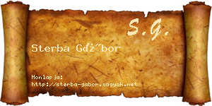Sterba Gábor névjegykártya