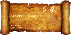 Sterba Gábor névjegykártya